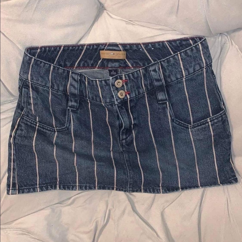Tommy Hilfiger low rise denim striped skirt